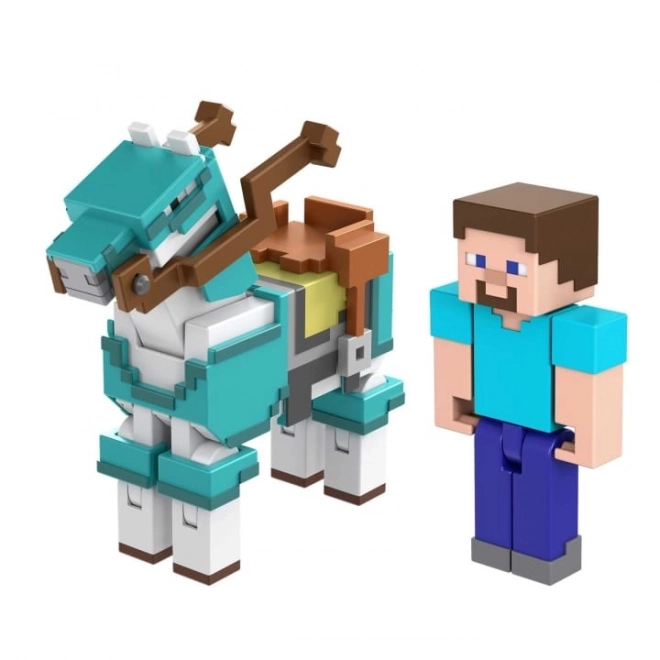 Minecraft figurka Steve a kůň