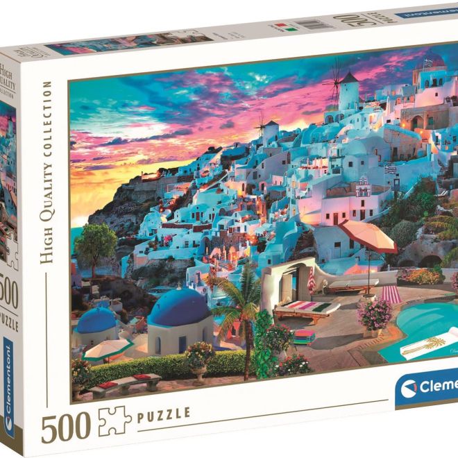CLEMENTONI Puzzle Pohled na Santorini 500 dílků