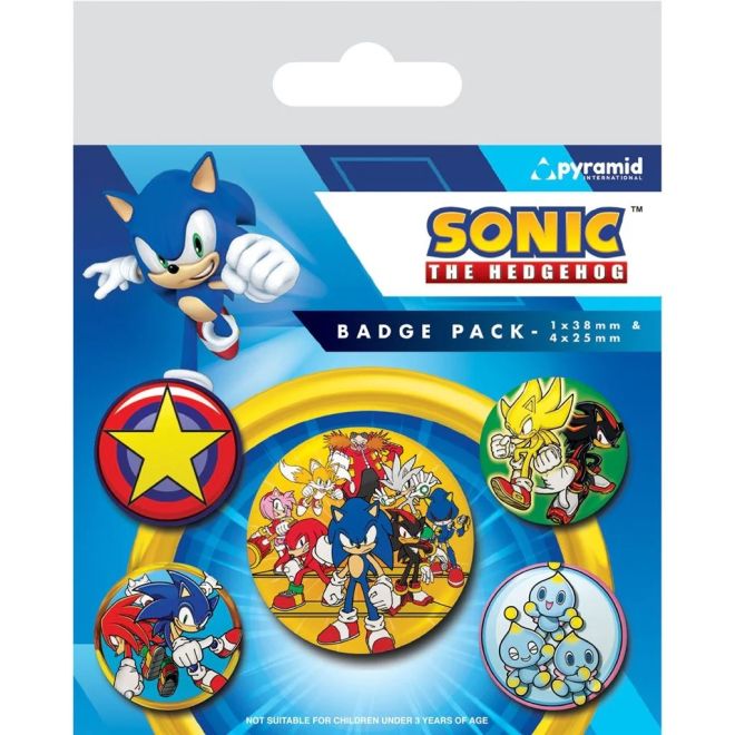 Set odznaků Sonic