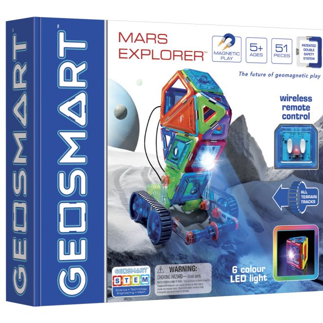 Magnetická stavebnice GeoSmart Mars Explorer - 51 dílů