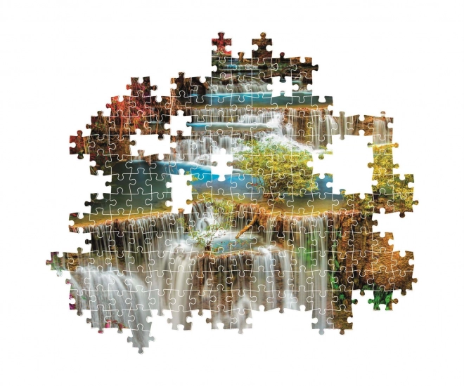Barevné thajské vodopády - puzzle 1000 dílků