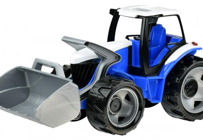 Traktor se lžící modro šedý