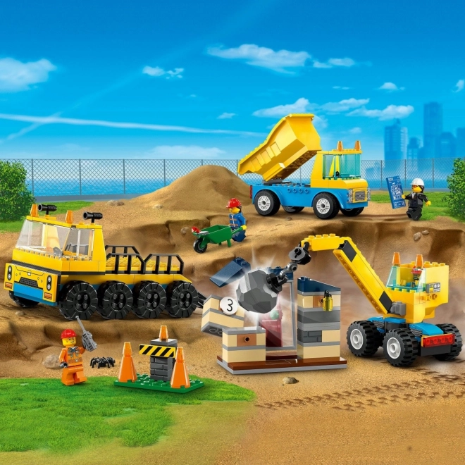 LEGO City 60391 Nákladní auta a jeřáb s demoliční koulí