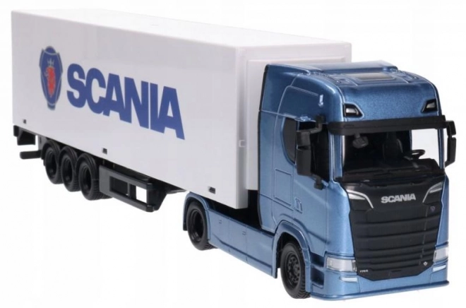 Bburago 1:43 Truck with trailer - Scania 770 S - White Trailer SCANIA