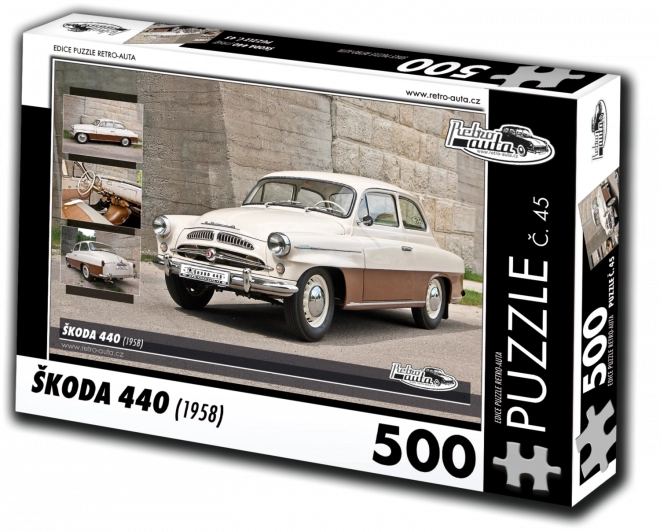 RETRO-AUTA Puzzle č. 45 Škoda 440 (1958) 500 dílků