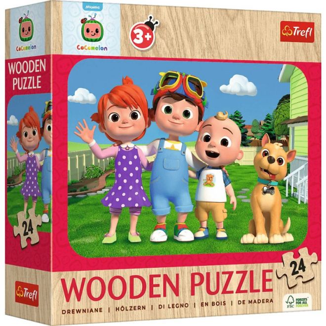 Puzzle 24 dílků Dřevěné puzzle Jolly Cocomelon