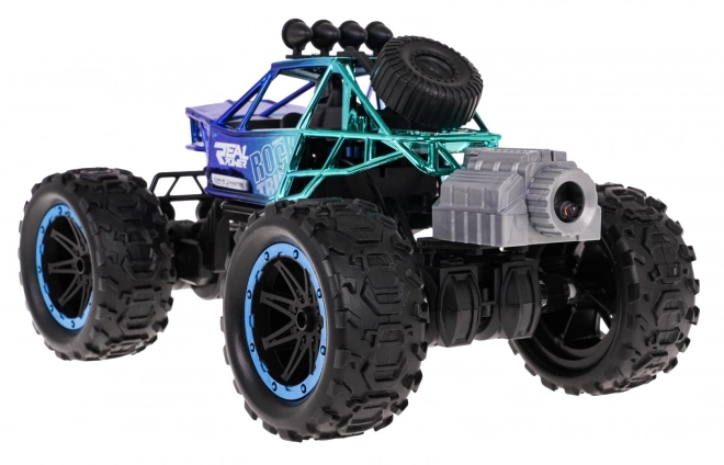 REAL ROCK Crawler s funkcí kouře R/C modrý