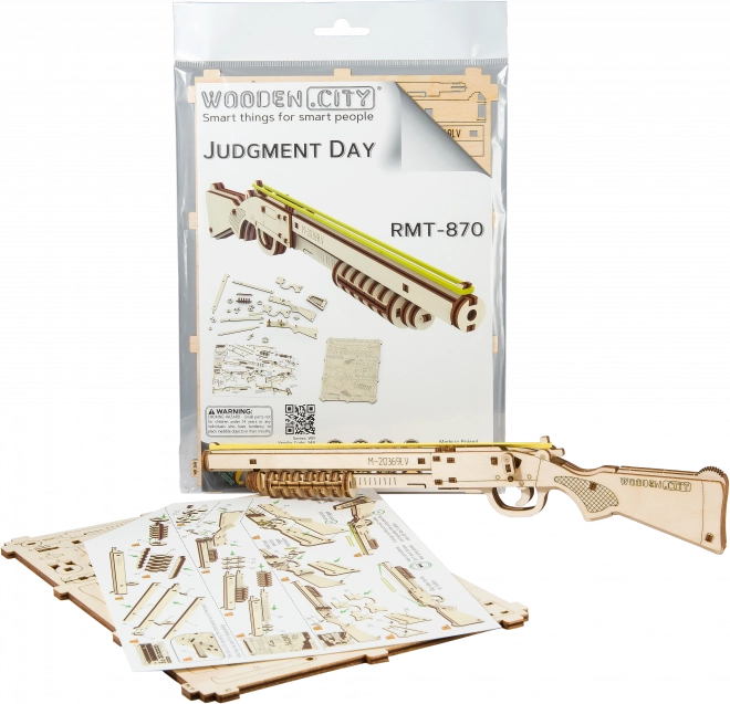 WOODEN CITY 3D puzzle Puška Judgment Day RMT-870, 42 dílů