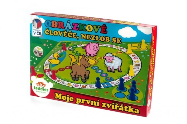 Člověče, nezlob se obrázkové Moje první zvířátka společenská hra pro nejmenší MPZ v krabici 33x23cm