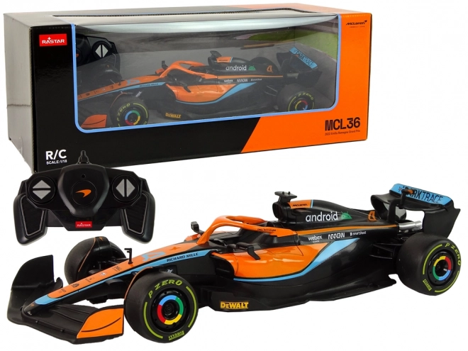 Auto R/C McLaren F1 Racer 1:18 oranžové