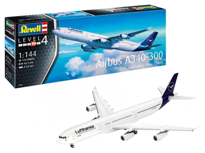 Plastikový model A340-300 Lufthansa New Livery 1/144