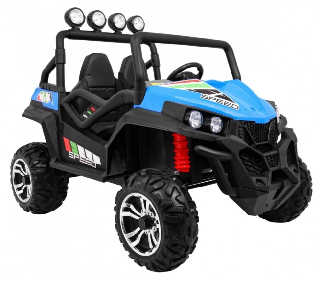 Grand Buggy Strong Lift pro děti Modrá + pohon 4x4 + dálkové ovládání + nosič zavazadel + rádio MP3 + LED dioda