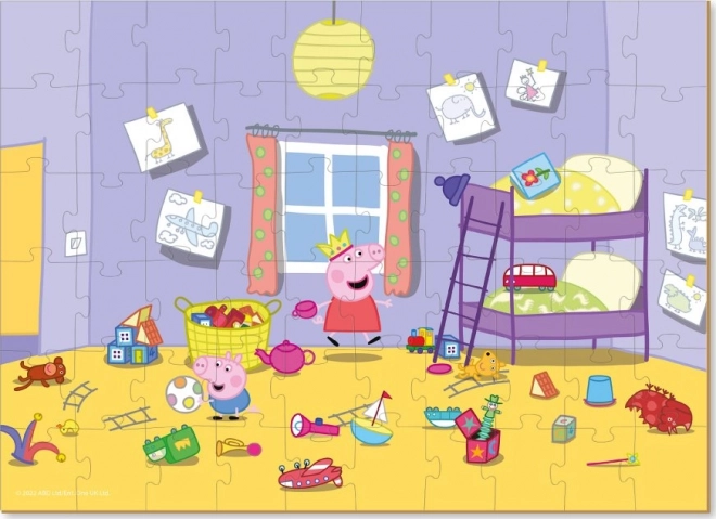 Puzzle Prasátko Peppa Hrátky v pokojíčku