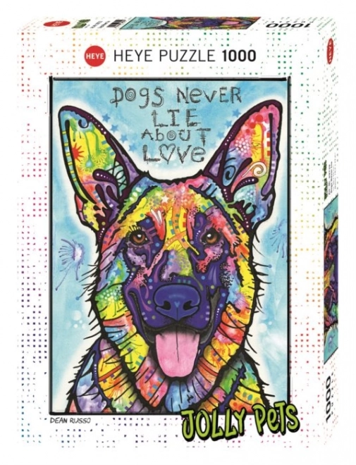 HEYE Puzzle Jolly Pets: Psi nikdy nelžou 1000 dílků