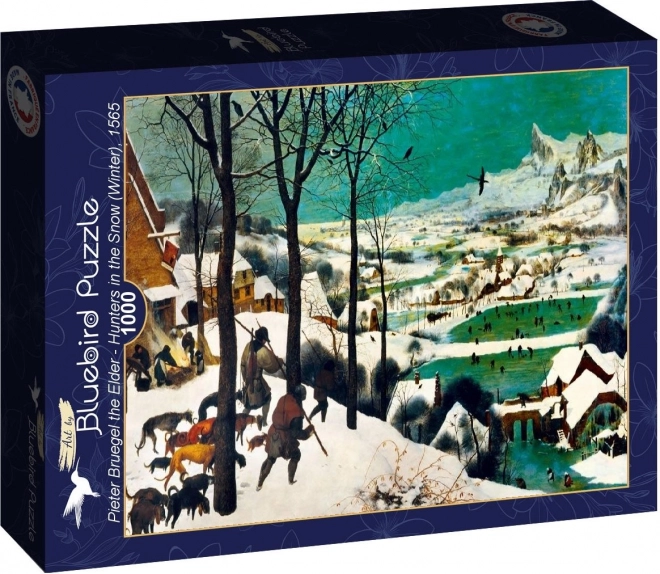 Bluebird puzzle lovci ve sněhu (zima)