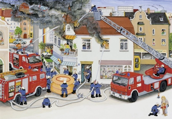 RAVENSBURGER Puzzle S hasičským sborem 2x24 dílků