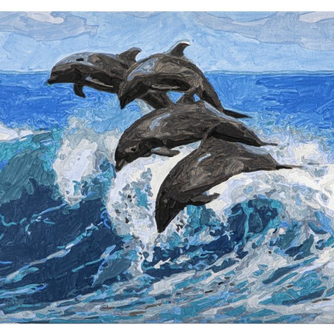 Malování podle čísel na plátno Delfín 30x40 cm 