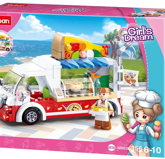 Sluban Girls Dream M38-B0993D Pizza vůz