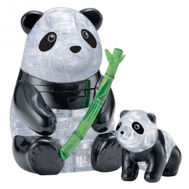 HCM KINZEL 3D Crystal puzzle Panda s mládětem 51 dílků