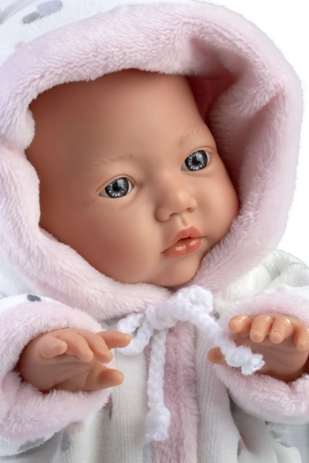 Realistická panenka miminko LITTLE BABY s měkkým látkovým tělem 32 cm