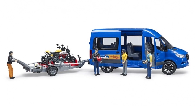 Bruder Mercedes-Benz Sprinter minibus s řidičem a cestujícím