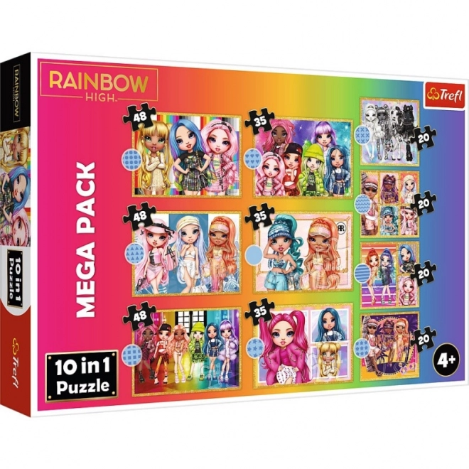 Puzzle 10v1 Rainbow High fashion kolekce panenek