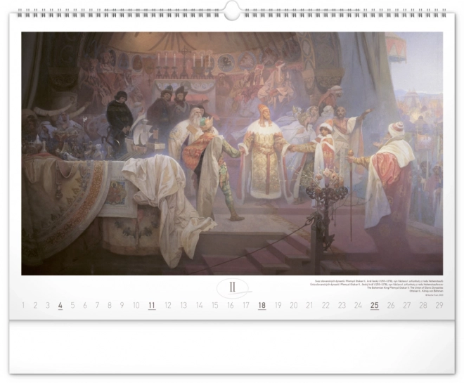 Nástěnný kalendář Slovanská epopej – Alfons Mucha 2024, 48 × 33 cm