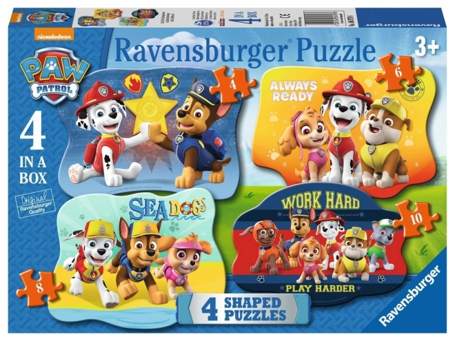 RAVENSBURGER Puzzle Tlapková patrola 4v1 (4,6,8,10 dílků)