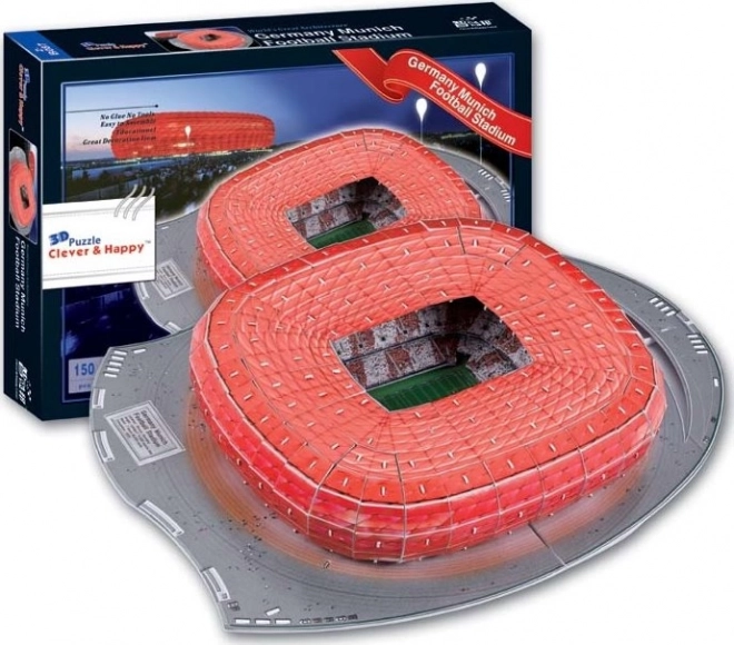 CLEVER&HAPPY 3D puzzle Stadion Allianz Arena - FC Bayern Mnichov 150 dílků