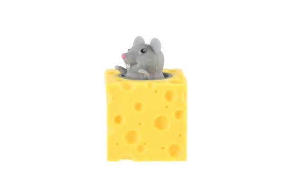 Myška v sýru mačkací antistresová možnost 3 barev 5x5cm
