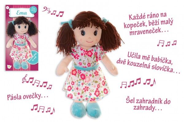 Česky mluvící a zpívající hadrová panenka Ema