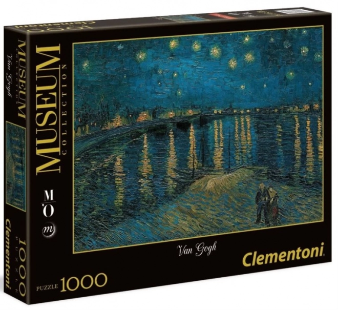 CLEMENTONI Puzzle Museum Collection: Hvězdná noc nad Rhonou 1000 dílků