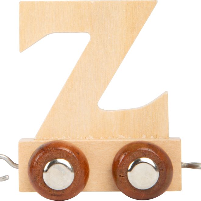 Dřevěný vláček vláčkodráhy abeceda písmeno Z