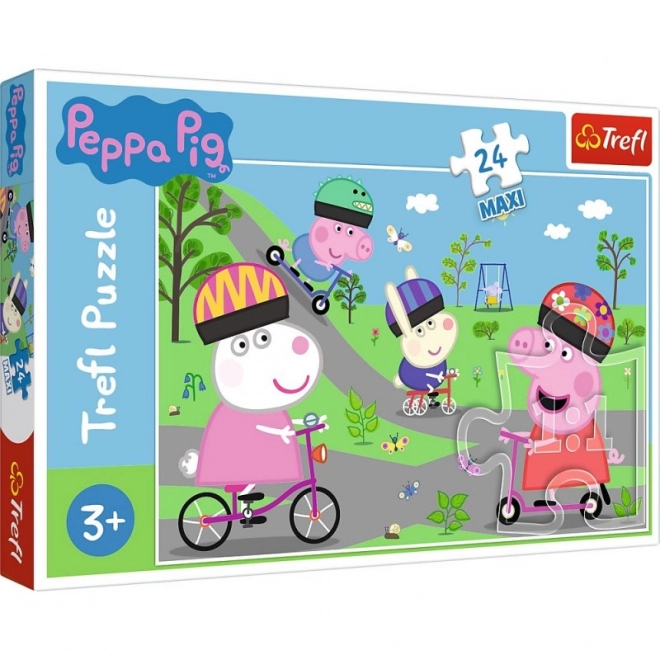 Puzzle 24 dílků Maxi Active Day Peppa Pig