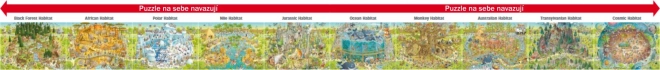 HEYE Puzzle Šílená ZOO: Expozice Černý les 1000 dílků