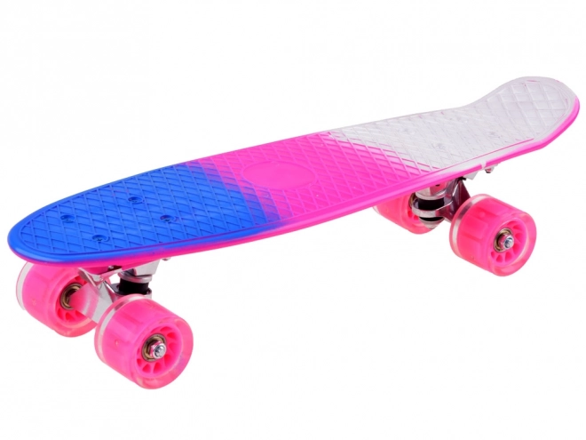 Růžová dívčí plastová skateboard Fiszka