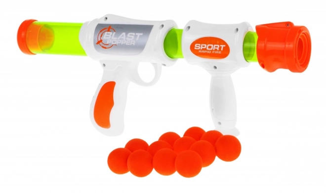 Barevná puška pro děti 4+ Vzduchový pružinový mechanismus + 12 pěnových nábojů