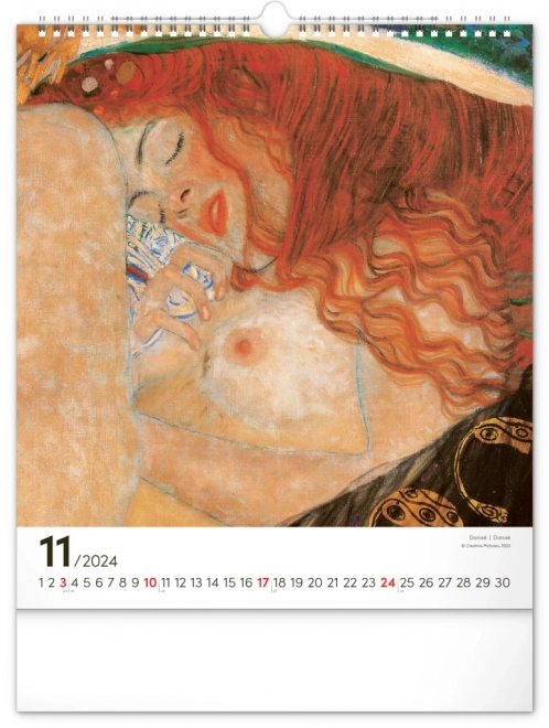 Nástěnný kalendář Gustav Klimt 2024, 30 × 34 cm