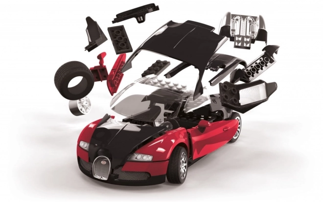 Rychle sestavitelný plastikový model Bugatti Veyron černý/červený