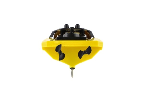 Motorový člun/loď do vody RC plast 22cm žlutý na baterie+dob. pack+USB 2,4Ghz v krabici 29x22x9cm