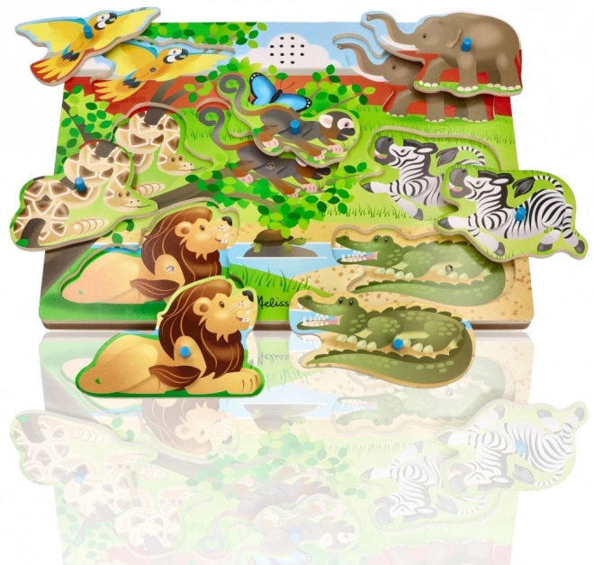 Zoo zvířata zvuk puzzle