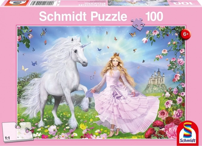 Puzzle Princezna jednorožců 100 dílků