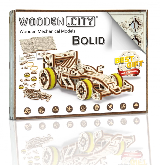 WOODEN CITY 3D puzzle Závodní vůz Bolid 108 dílů