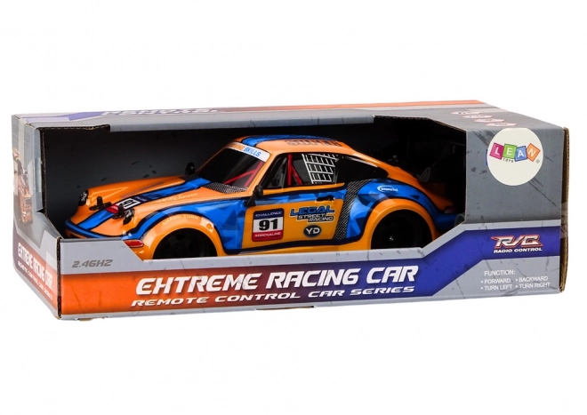 RC auto na dálkové ovládání 1:16 gumová driftovací kola oranžová