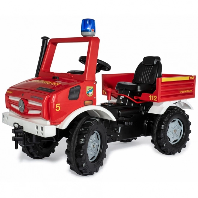Dětský hasičský vůz Mercedes Unimog na pedály