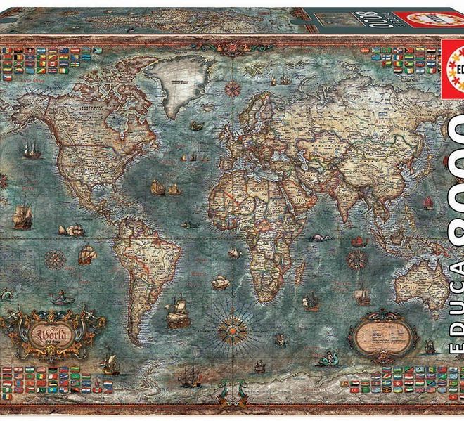 Puzzle 8000 prvků Historická mapa světa