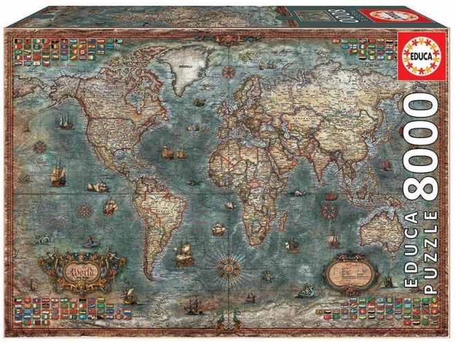 Puzzle 8000 prvků Historická mapa světa