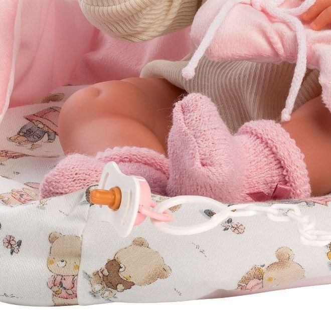 Llorens 73884 NEW BORN HOLČIČKA - realistická panenka miminko s celovinylovým tělem - 40 cm