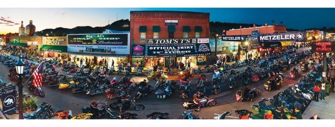 MASTERPIECES Panoramatické puzzle Sturgis, South Dakota 1000 dílků