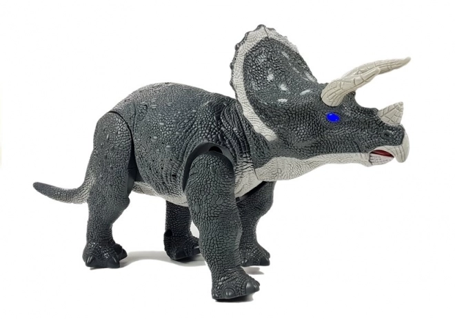 Velký dinosaurus na baterie Triceratops Grey